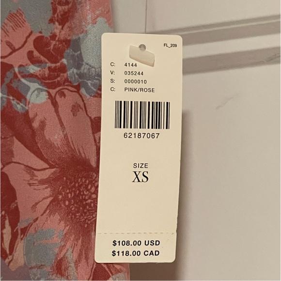 Anthropologie Daily Practice Pink Floral Allie Leggings NWT SZ XS and S - Picture 8 of 11